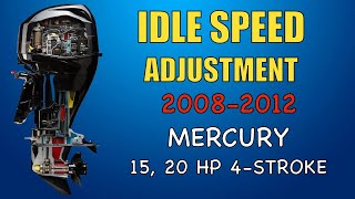 How to Adjust Idle Mercury 15hp 20hp 20082012 [upl. by Vizzone419]