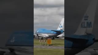 B747 Dep From Amsterdam airport KLM spotter aviation airlines airline planespotting [upl. by Broddy]