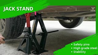 Altertool how to use safety ratchet car jack stands to lift car [upl. by Eneles]