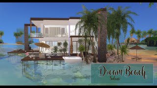 Dream Beach  Vacation Lot  Sims 4 Speedbuild CC  Download sims4speedbuild thesims4 sims4build [upl. by Appleby]