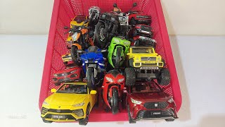 Box Full of Model Cars and Diecast Model Bikes Ft Crown Yamaha YZF R1 2021 and BMW R Nine T [upl. by Kala]