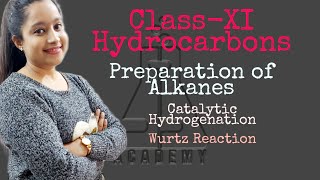 ClassXI Hydrocarbons Preparation of Alkanes Catalytic Hydrogenation Wurtz Reaction [upl. by Kidder579]