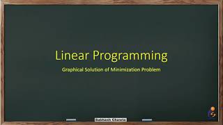 LPP02 Linear Programming Graphical Solution Minimization Problem [upl. by Khan]