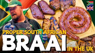 PROPER South African BRAAI in the UK 🇿🇦 [upl. by Aenal]