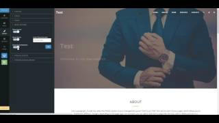 SITE123  How to set Social media icons Search box tool and Clickable phone icon in the menu [upl. by Lotz]