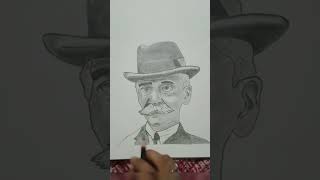 drawing of Pierre de coubertin father of modern Olympic shorts [upl. by Yemarej]