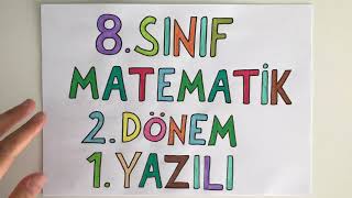 8 Sınıf Matematik 2 Dönem 1 Yazılı [upl. by Cela43]