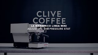 La Marzocco Linea Mini  Adjusting The Pressure Stat [upl. by Nosaj308]