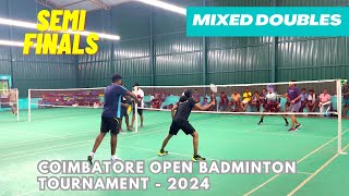 GANESHPRASITHA vs KAVINDRAPARTNER  Mixed Doubles  SEMIFINALS  CBE Open Badminton Tournament [upl. by Gillmore812]