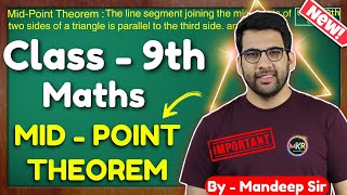 Mid Point Theorem Class 9  Class 9 Theorem 88  Class 9 maths [upl. by Zielsdorf210]