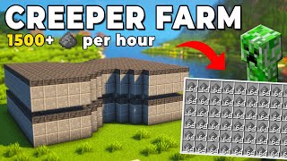 Minecraft EASY Creeper Farm  1500 Gunpowder Per Hour 121 [upl. by Kask105]