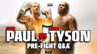 Jake Paul vs Mike Tyson LIVE Peoples PreFight Show  MMA Fighting [upl. by Philoo]