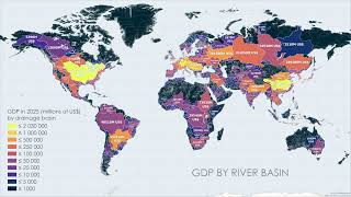 Worlds River Basins Ranked by GDP [upl. by Yrekaz619]