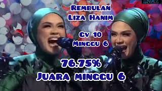 Liza Hanim  Rembulan  Minggu 6 GV 10  Juara Minggu 6 7675 markah [upl. by Arinaj]