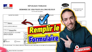 Comment remplir Formulaire demande visa France💯✅ WalidPH [upl. by Egas]