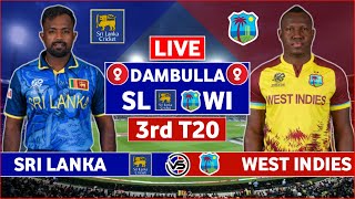 Sri Lanka vs West Indies 3rd T20 Live Scores  SL vs WI 3rd T20 Live Scores amp Commentary [upl. by Rekyr]