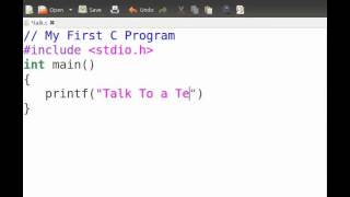 First C Program  English [upl. by Aurelea]