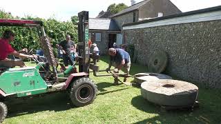 Polegate Windmill  donated mill stones delivery [upl. by Nylisoj]