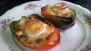 Pimientos rellenos de pollo gratinados en olla GM F [upl. by Beniamino]