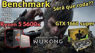 Black Myth Wukong  Benchmark Ryzen 5600x GTX 1660 super  108014402160  low mid ultra setting [upl. by Hadihsar]