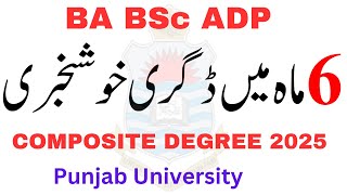 BA BSc ADP Composite Degree Admissions 2025  ADP Composite Admission 2025 PU [upl. by Siloam]