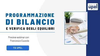 Programmazione di bilancio e verifica degli equilibri strumenti operativi  Francesco Cuzzola [upl. by Nashbar]