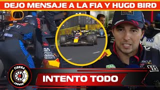 ¡MENSAJE A LA FIA SERGIO PÉREZ ES SINCERO DE LO QUE PASO GP AUSTRALIA DONDE SE ACERCA A VERSTAPPEN [upl. by Greenberg]