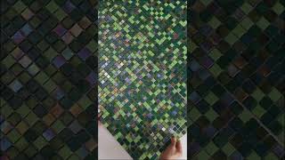 Unboxing Tiny Mixed Green Glass Mosaic Tiles  Matte Gold Leaf amp Iridescent Finishes [upl. by Fadiman]