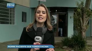 Morre paciente que tomou vacina para prevenir gripe H1N1 em Curitiba [upl. by Adoh815]