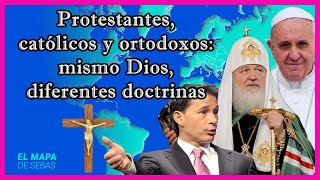 ✝️ Diferencia entre CATOLICISMO PROTESTANTISMO y Cristianismo ORTODOXO ⛪️  El Mapa de Sebas [upl. by Secundas]