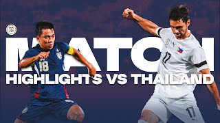 Thailand vs Philippines  Highlights  Kings Cup 2024 [upl. by Blondy]