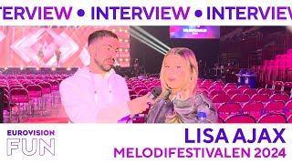 Interview with Lisa Ajax from Melodifestivalen 2024  Eurovisionfun [upl. by Farro]