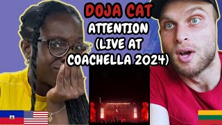 REACTION TO Doja Cat  Attention Live at Coachella 2024 Weekend 2  FIRST TIME WATCHING [upl. by Nilecoj]