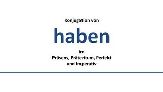 HABEN  to have  يملك، يكون لدى  Konjugation deutscher VerbenConjugation of German verbs [upl. by Annawd]