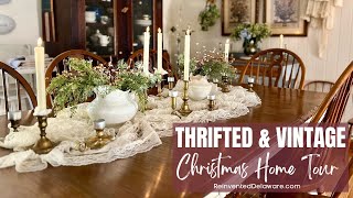 Thirfted and Vintage Christmas Home Tour [upl. by Anael]