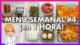 ⚡️Menú SEMANAL  4 Rápido Fácil y Económico ⚡️Cocina en 1 Hora para Toda la Semana 😋 Meal Prep [upl. by Valenka]