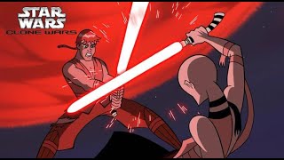 Anakin Skywalker vs Asajj Ventress 4K HDR  Star Wars Clone Wars [upl. by Sadinoel45]