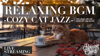 Cozy Cat Jazz  Relaxing LOFI Jazz in a Cat Cafe Vibe  くつろぎ猫ジャズ  カフェ LOFI 音楽 リラックス [upl. by Anerul471]