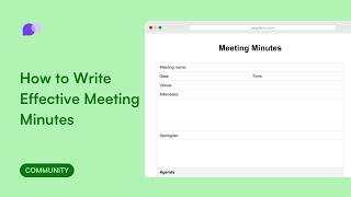 Meeting minutes template [upl. by Horwath]