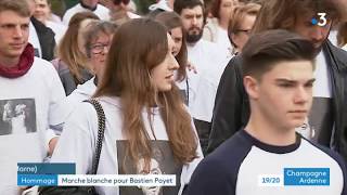 Reims  marche blanche en hommage à Bastien Payet mort suite à une agression [upl. by Bush]