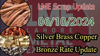 LME Copper Update  LME Brass Silver Battery Rate Update  By LME Scrap Update [upl. by Doraj]