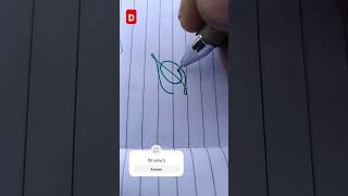 Dhandwriting ₹youtubeshorts art crusive calligraphystyles signature [upl. by Ellwood]