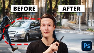 The EASIEST Way To Remove Objects In Photoshop [upl. by Evatsug]