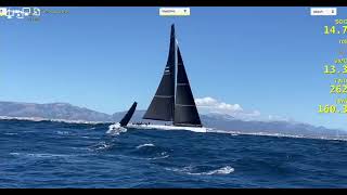 Galateia crew hoist a1000 sq metre gennaker in seven seconds at Palma Vela Regatta 2024 [upl. by Lika]