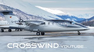 Piaggio P180 Avanti  Take Off at Engadin Airport [upl. by Buyse]