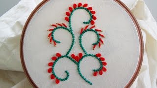 Hand Embroidery Palestrina Stitch [upl. by Aroel39]