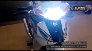 YAMAHA NEW CRYPTON 2016 CREE LED H4 5ta Generacion [upl. by Brett46]