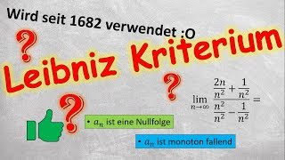 Leibniz Kriterium  Reihe konvergent Beispiel [upl. by Htebesile]