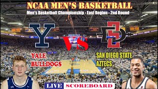 YALE BULLDOGS VS SAN DIEGO STATE AZTECS  NCAA MENS BASKETBALL LIVE SCOREBOARD [upl. by Karrie]