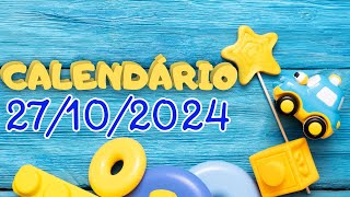 CALENDÁRIO DE 27 DE OUTUBRO DE 2024 ALUNONOTADEZ10 ensinofundamental [upl. by Henry]